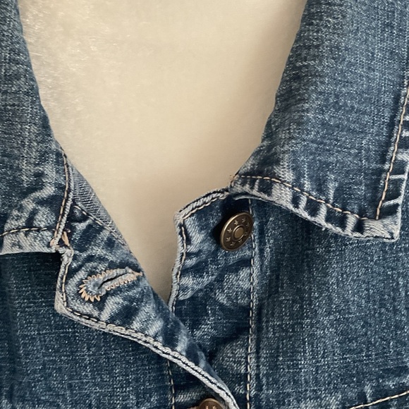 Live a Little Dark Blue Jean Jacket - Picture 2 of 4